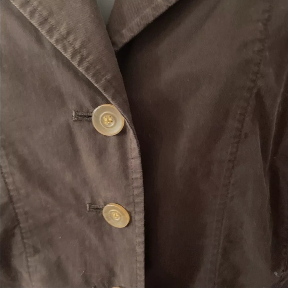 Talbots Sz 8 Brown Lightweight Button Up Cotton Jacket With Pockets GUC BPU2 - Picture 3 of 13